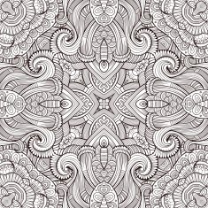 Abstract vector decorative ethnic seamless pattern N14