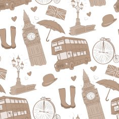 Vector hand drawn London pattern N2