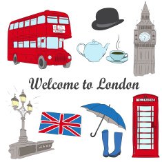 Vector hand drawn London set N3