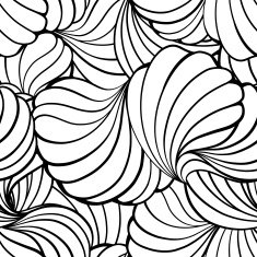 Abstract black and white seamless pattern