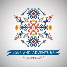 Colorful decorative element in native style