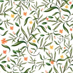 Watercolor floral seamless pattern N25