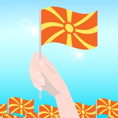 Vector illustration independence day of macedonia