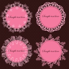set of vintage frames vector illustration