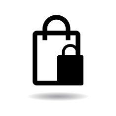 Two Shopping Bags icon vector illustration eps10 on white background