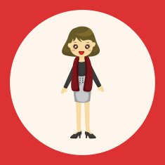 lady girl cartoon theme elements N4