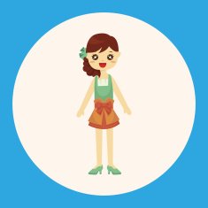 lady girl cartoon theme elements N7