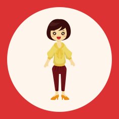 lady girl cartoon theme elements N8