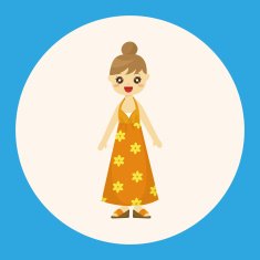 lady girl cartoon theme elements N9