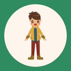boy man cartoon theme elements N2