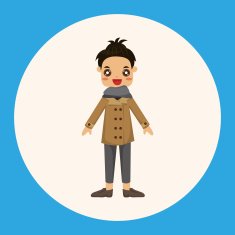 boy man cartoon theme elements N3