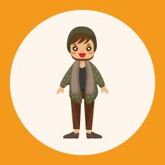 boy man cartoon theme elements N5