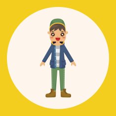 boy man cartoon theme elements N6