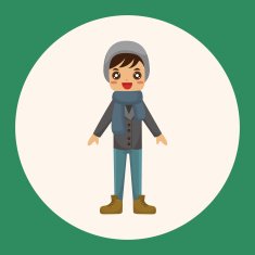 boy man cartoon theme elements N7