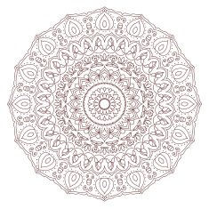Mandala Round Ornament Pattern N4