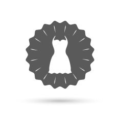 Woman dress sign icon Elegant clothes symbol