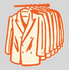 Hanging Rack of Men's Suits