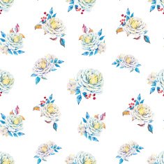 Watercolor floral vector pattern N2