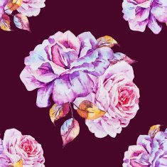 Watercolor floral vector pattern N3