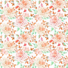 Watercolor floral vector pattern N7