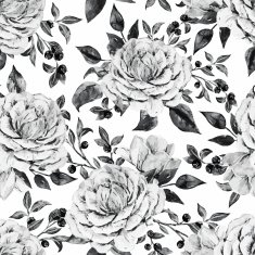 Watercolor floral vector pattern N8