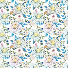 Watercolor floral vector pattern N9