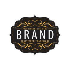 Vintage calligraphic frame