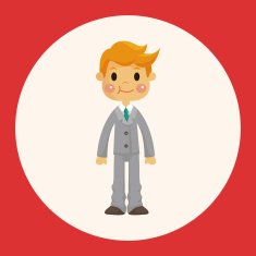 boy man cartoon theme elements N11