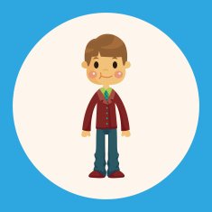 boy man cartoon theme elements N13