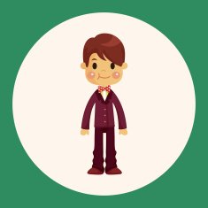 boy man cartoon theme elements N15