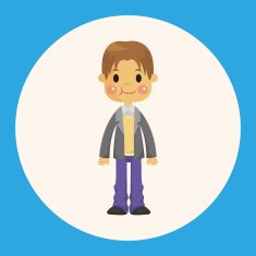 boy man cartoon theme elements N16
