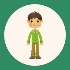 boy man cartoon theme elements N17