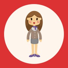 lady woman cartoon theme elements N2