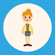 lady woman cartoon theme elements N3