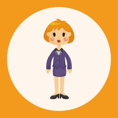 lady woman cartoon theme elements N4