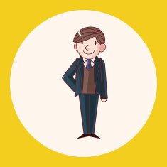 boy man cartoon theme elements N20