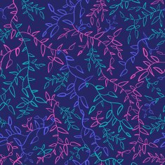 Floral seamless pattern with leaves illustration N3