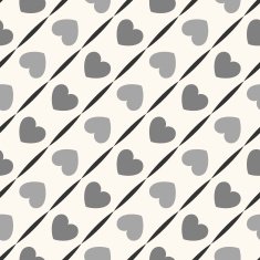 Seamless geometric pattern with hearts illustration N2