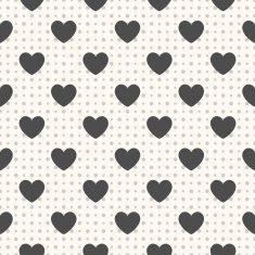 Seamless geometric pattern with hearts illustration N3