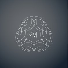Outline monogram frame