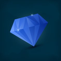 Blue Diamond on dark background vector illustration