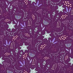 Vector seamless floral pattern Romantic cute background with hand drawn
