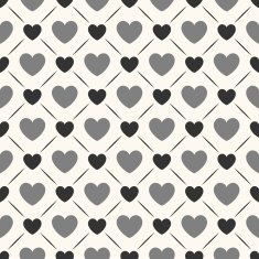 Seamless geometric pattern with hearts illustration N10