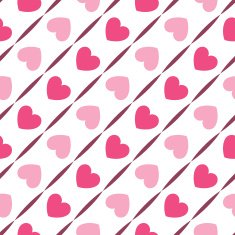 Seamless geometric pattern with hearts illustration N12