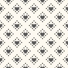 Seamless geometric pattern with hearts illustration N14