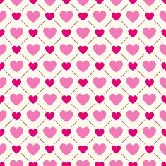 Seamless geometric pattern with hearts illustration N16