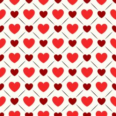 Seamless geometric pattern with hearts illustration N17