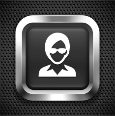 Businesswoman with Glasses on Black Square N2