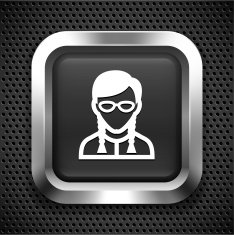Female with Glasses on Black Square N2