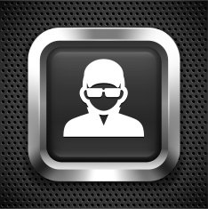 Man with Glasses on Black Square N2